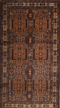 Machine Washable Traditional Sienna Brown Rug, wshtr2496