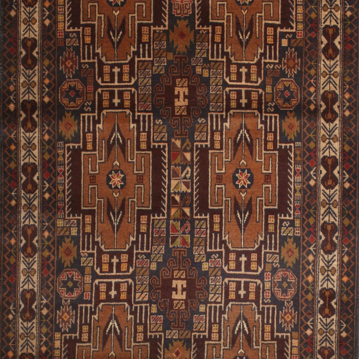 Machine Washable Traditional Sienna Brown Rug, wshtr2496