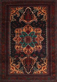 Machine Washable Traditional Dark Brown Rug, wshtr2499