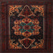 Square Traditional Dark Brown Persian Rug, tr2499