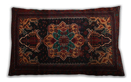 Traditional Classic Rectangular Dark Brown Lumbar Throw Pillow, 13 inch by 19 inch, lbtr2499