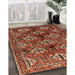 Traditional Crimson Red Persian Rug in Family Room, tr249