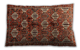 Traditional Classic Rectangular Crimson Red Lumbar Throw Pillow, 13 inch by 19 inch, lbtr249