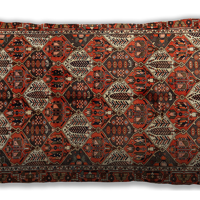 Traditional Classic Rectangular Crimson Red Lumbar Throw Pillow, 13 inch by 19 inch, lbtr249