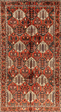 Machine Washable Traditional Crimson Red Rug, wshtr249