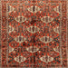 Square Traditional Crimson Red Persian Rug, tr249