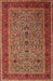 Machine Washable Traditional Tomato Red Rug, wshtr24