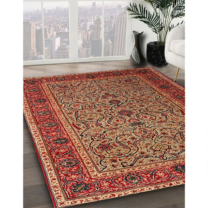 Traditional Red Persian Rug in Family Room, tr24