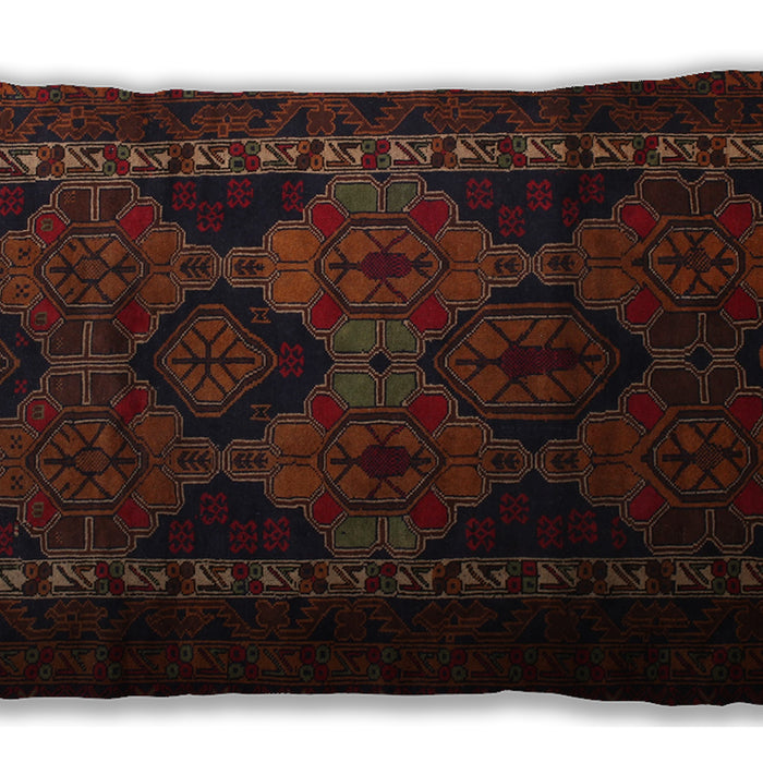Traditional Classic Rectangular Red Red Lumbar Throw Pillow, 13 inch by 19 inch, lbtr2501
