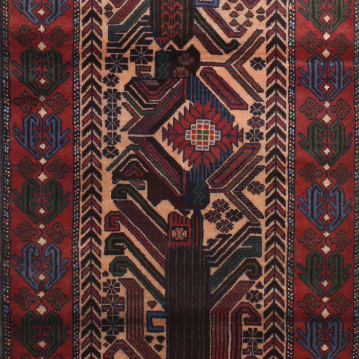 Machine Washable Traditional Deep Red Rug, wshtr2503