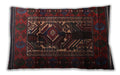 Traditional Classic Rectangular Deep Red Lumbar Throw Pillow, 13 inch by 19 inch, lbtr2503