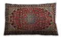 Traditional Classic Rectangular Saffron Red Lumbar Throw Pillow, 13 inch by 19 inch, lbtr2504