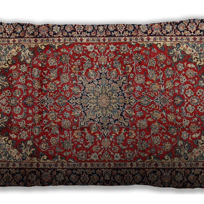 Traditional Classic Rectangular Saffron Red Lumbar Throw Pillow, 13 inch by 19 inch, lbtr2504