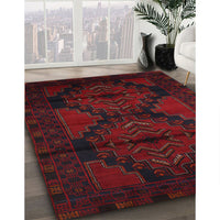 Traditional Burgundy Brown Persian Rug, tr2505