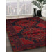 Traditional Burgundy Brown Persian Rug in Family Room, tr2505