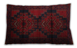 Traditional Classic Rectangular Burgundy Brown Lumbar Throw Pillow, 13 inch by 19 inch, lbtr2505
