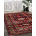 Machine Washable Traditional Chestnut Brown Rug in a Family Room, wshtr2507