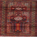 Round Machine Washable Traditional Chestnut Brown Rug, wshtr2507