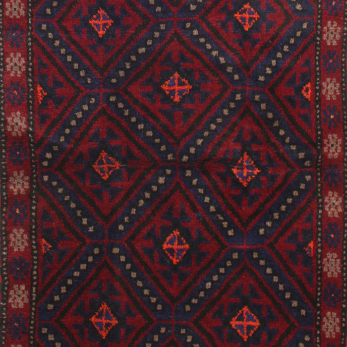 Traditional Burgundy Brown Southwestern Rug, tr2509