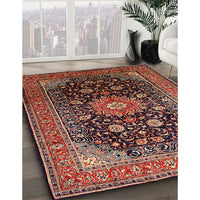 Traditional Orange Brown Medallion Rug, tr250