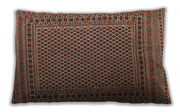 Traditional Classic Rectangular Peru Brown Lumbar Throw Pillow, 13 inch by 19 inch, lbtr2511