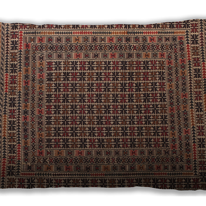 Traditional Classic Rectangular Orange Brown Lumbar Throw Pillow, 13 inch by 19 inch, lbtr2512