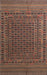 Machine Washable Traditional Orange Brown Rug, wshtr2512