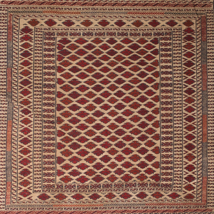 Round Machine Washable Traditional Saffron Red Rug, wshtr2514