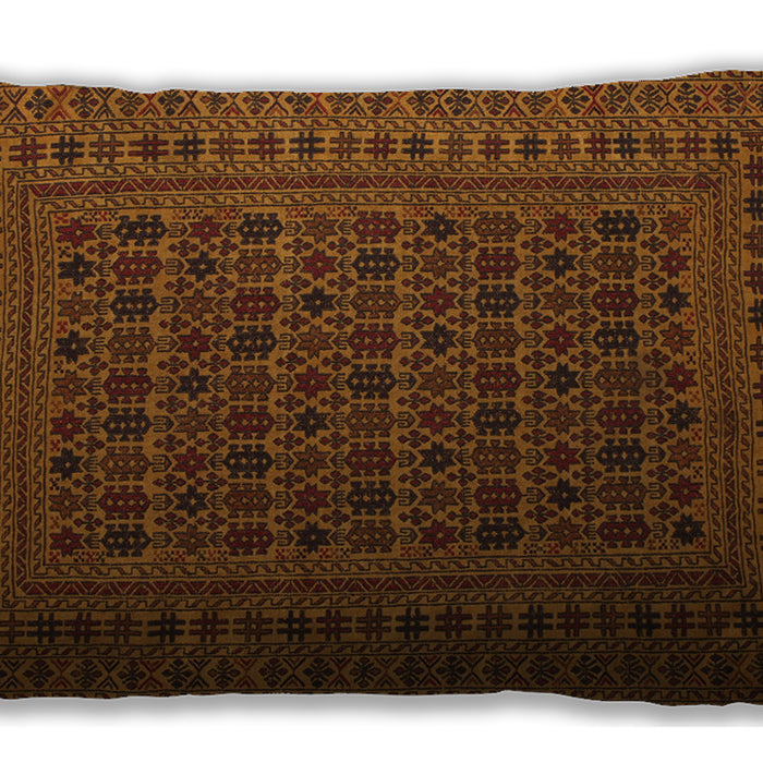Traditional Classic Rectangular Sedona Brown Lumbar Throw Pillow, 13 inch by 19 inch, lbtr2515