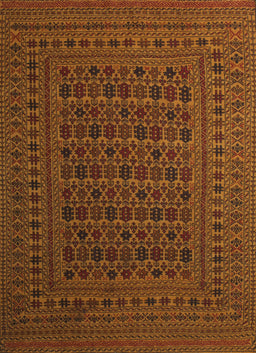 Machine Washable Traditional Sedona Brown Rug, wshtr2515