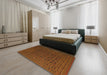 Machine Washable Traditional Sedona Brown Rug in a Bedroom, wshtr2515