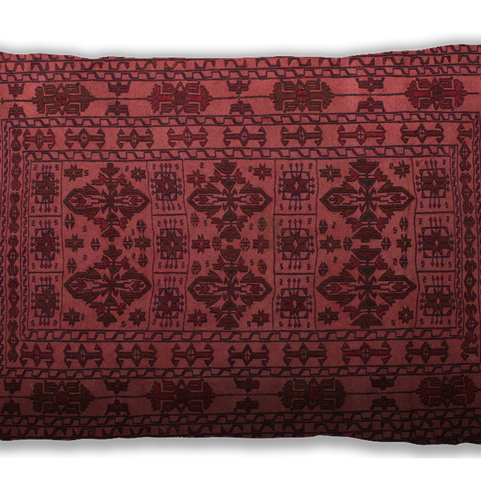 Traditional Classic Rectangular Red Lumbar Throw Pillow, 13 inch by 19 inch, lbtr2516