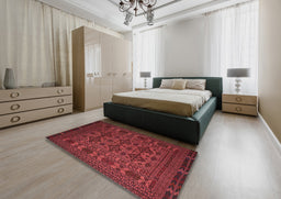 Traditional Red Persian Rug in a Bedroom, tr2516