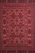 Machine Washable Traditional Red Rug, wshtr2516