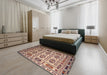 Traditional Chestnut Brown Southwestern Rug in a Bedroom, tr2517