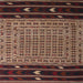 Square Traditional Orange Brown Southwestern Rug, tr2518