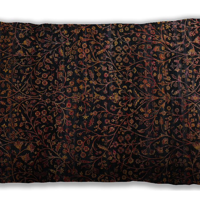 Traditional Classic Rectangular Dark Brown Lumbar Throw Pillow, 13 inch by 19 inch, lbtr2521