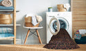 Machine Washable Traditional Dark Brown Rug in a Washing Machine, wshtr2521