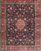 Machine Washable Traditional Dark Almond Brown Rug, wshtr2522