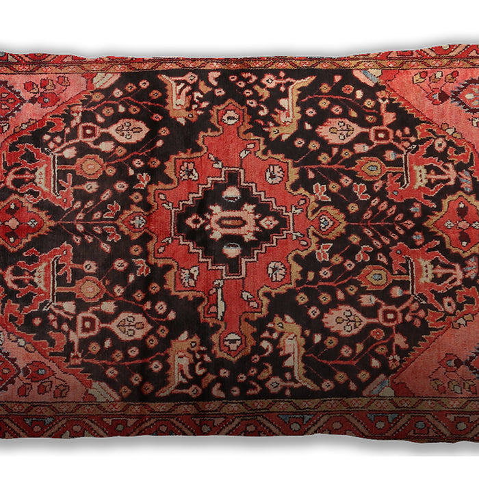 Traditional Classic Rectangular Tomato Red Lumbar Throw Pillow, 13 inch by 19 inch, lbtr2524