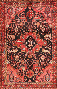 Machine Washable Traditional Tomato Red Rug, wshtr2524