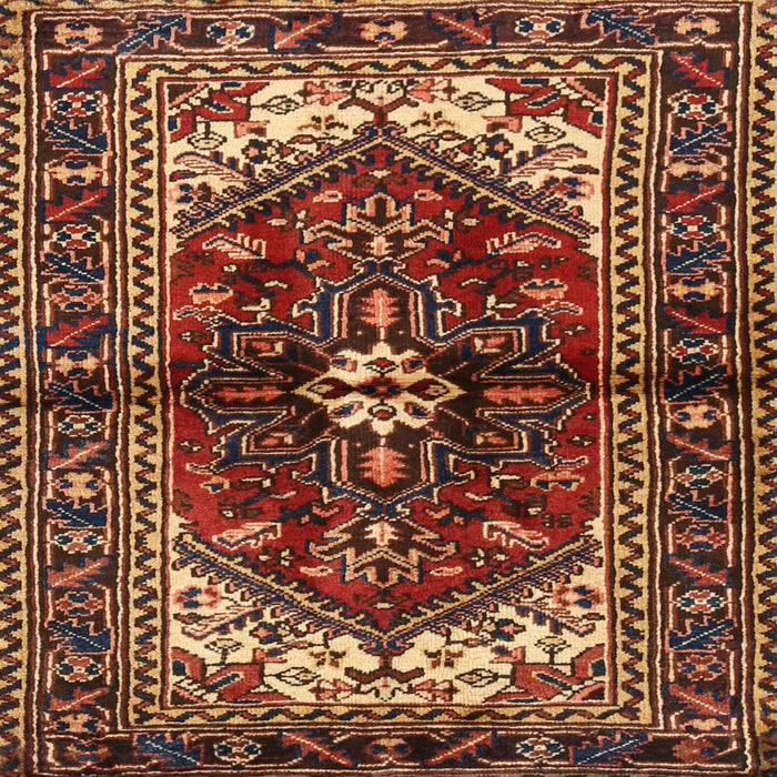 Round Machine Washable Traditional Saffron Red Rug, wshtr2526