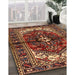 Traditional Saffron Red Persian Rug in Family Room, tr2526