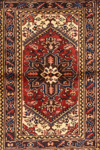 Machine Washable Traditional Saffron Red Rug, wshtr2526