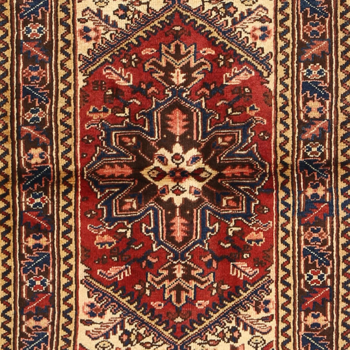Machine Washable Traditional Saffron Red Rug, wshtr2526
