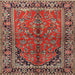 Square Traditional Camel Brown Persian Rug, tr2527