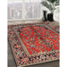 Traditional Camel Brown Persian Rug in Family Room, tr2527