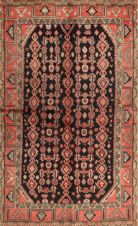 Machine Washable Traditional Bronze Brown Rug, wshtr2528