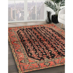 Traditional Bronze Brown Persian Rug in Family Room, tr2528