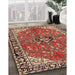 Machine Washable Traditional Saffron Red Rug in a Family Room, wshtr2529